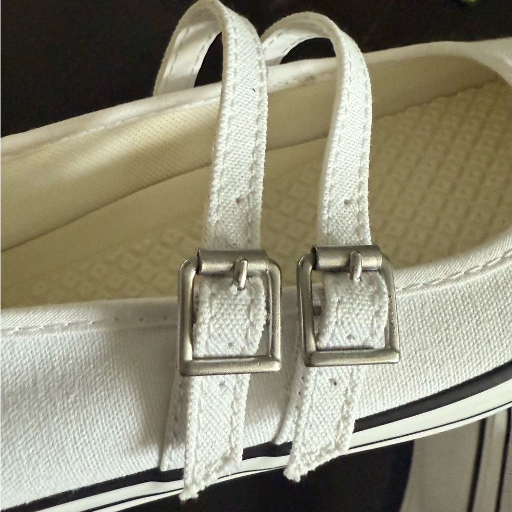 Converse White Mary Jane Canvas Sneakers - Picture 3 of 5
